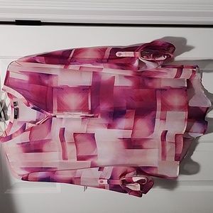 Pink and magenta light sheer blouse xlarge